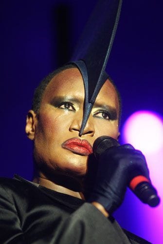 Grace Jones' iconic fade hairstyle